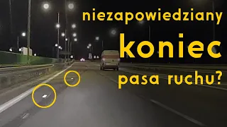 Odblaski wprowadzające w błąd. Czy kończy się pas ruchu?