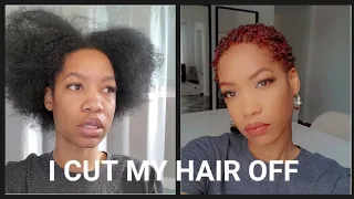 I BIG CHOPPED MY NATURAL HAIR | DYED MY HAIR COPPER RED