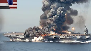 DWIGHT EISENHOWER IS UNDER ATTACK! U.S Nuclear-Powered aircraft carrier damaged by Houthi missile!