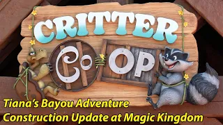 Tiana’s Bayou Adventure Construction Update, Including Critter Co-Op Store Windows 4/16/24