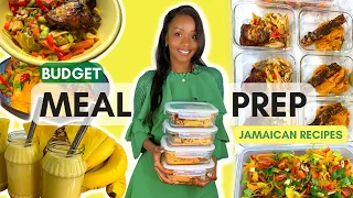 Jamaican Meal Prep in 1 hour | Budget Meal Prep For Weight Loss | How I Lost 60+Pounds!