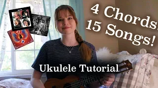 4 Chords 15 Songs! TUTORIAL | Lindsey's Uke