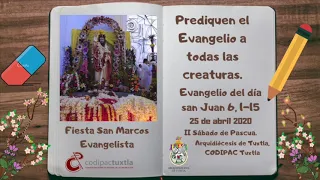 Evangelio del día  san Marcos 16, 15-20 Sábado del 2020-04-25 por Mons. Fabio Martínez Castilla.