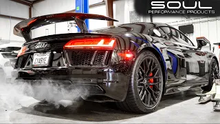 BRUTALLY LOUD AUDI R8 Exhaust Install + SOUND | Soul Performance