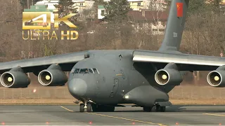 (4K) Xian Y-20 China Air Force 20240 arrival at Innsbruck Airport LOWI INN