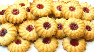 Easy Butter Cookies Recipe - Scrumptious Butter Cookies with Jam