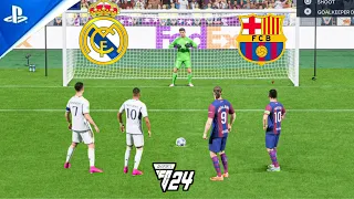 FC 24 | Real Madrid vs Barcelona |Messi vs Ronaldo | Penalty Shootout | Ucl final
