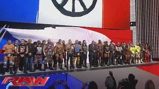 WWE honors the victims of the Paris terrorist attacks: Raw, November 16, 2015