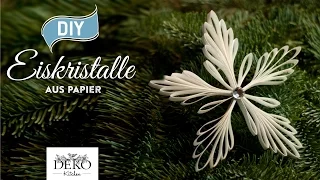 DIY: Weihnachtsdeko mit Eiskristall-Anhängern aus Papier [How to] Deko Kitchen