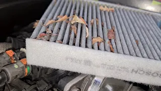 how to replace cabin filter reset service indicator on Peugeot 207 full HD 1080p