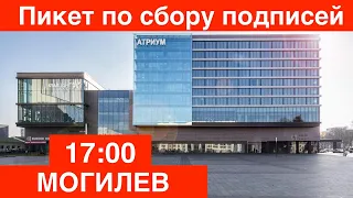 Могилев. Пикет по сбору подписей кандидата в президенты Тихановской