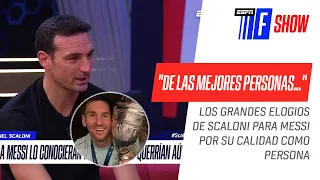 "#MESSI ES DE LAS MEJORES PERSONAS QUE CONOCÍ": #Scaloni, rendido ante Leo en #ESPNFShow