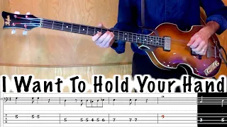 I Want To Hold Your Hand | Bass Cover w Tabs | Isolated Hofner