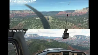 Microsoft FS 2020 Vs Real life KSEZ Landing Compare