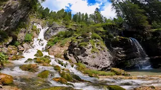 Peaceful River Flowing | Nature Sounds with Music For Sleeping | Babbling Brook in The Mountains