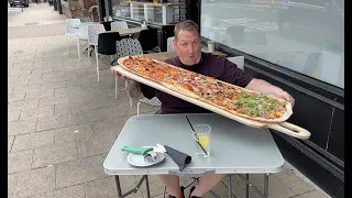 Eating The BIGGEST PIZZA I Have EVER Seen