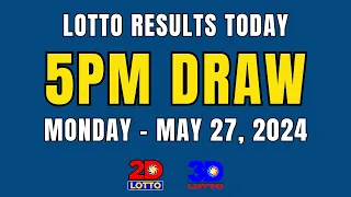 Lotto Result Today Live 5PM Draw May 27, 2024 (Monday) Ez2 2D | Swertres 3D | Lotto