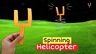 Flying Paper Toy Helicopter Easy, Spinning Paper Flying Toy, paper helicopter, flying easy paper toy
