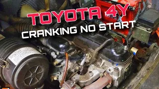 Toyota 4Y cranks but doesn't  start