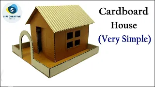 Cardboard House Very Simple | How to Make a House Out of Cardboard | DIY Cardboard House Model