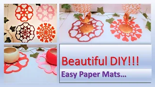 Origami Paper Mats|How to make Origami mats| Home decor Ideas|Easy Paper mats DIY |Quick Party Decor