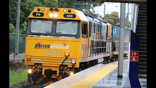 First PN 8BP6 container train on pinkenba branch line