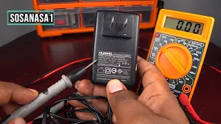 how to test a power adapter with digital multimeter