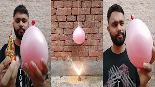 Five layer Water balloon vs Diwali Anar  Experiment #shorts