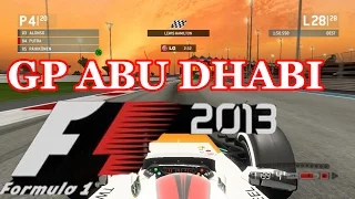 F1 2013 GAMEPLAY -  GP ABU DHABI BEAUTIFUL RACE