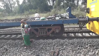 Working of Track renewal train