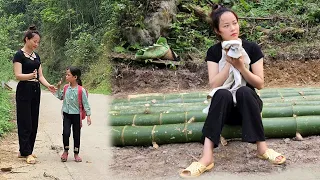 Huong went to school, and I alone dug the foundation to prepare bamboo to build a house / Lý Thị Tâm