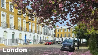 London Spring Walking Tour: ISLINGTON | Georgian townhouses | 4K: