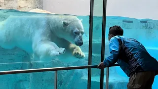 豪太と飼育員さんと男鹿水族館がますます好きになる😃💕💕