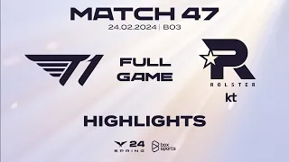 Full Highlights T1 vs KT | Match 47 | LCK Mùa Xuân 2024