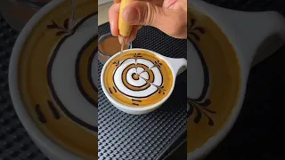 How to Make Easy Latte Art Flower 🌺🤩☕️ #latteartcity #flower #espresso