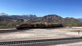 Union Pacific Power Hop! Eight Units Eastbound Cajon Pass. 2-24-22 4KHDR