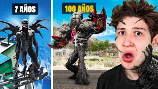 SOBREVIVIENDO 100 AÑOS como VENOM en GTA 5! 🕷️☣️ (Película)