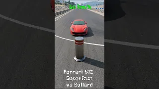 BeamNG.drive Ferrari 812 Superfast vs Bollard 50-250 km/h