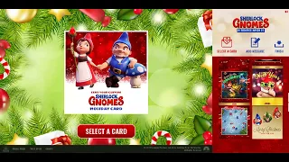 Sherlock Gnomes - Holiday Card Maker - Webpage Game