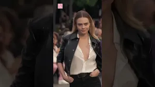 Cara Delevingne so slay when she walk at AMI SS2019 #gigihadid #caradelevingne #viral