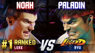 SF6 ▰ NOAH THE PRODIGY (#1 Ranked Luke) vs PALADIN (Ryu) ▰ High Level Gameplay