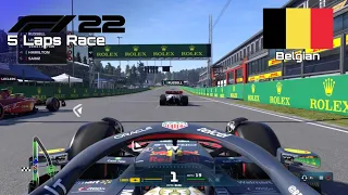 F1 2022 GAME | 5 Laps Race Belgian - Max Verstappen | PS4 Gameplay