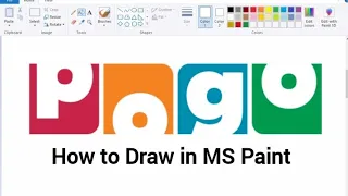 How to draw POGO logo in MS Paint // Step by Step tutorial..