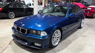 1994 BMW E36 M3 EURO SPEC SLICKTOP-AVUS BLUE ON FULL M RAIN - WALK AROUND/ WIDE OPEN THROTTLE DRIVE