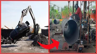 Almost All People Don't Know | Satisfying Vehicle Recycling Process: From Luxury Cars To Steel Tubes