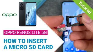 OPPO Reno8 Lite 5G - How to insert a micro sd card • 💾 • 📱 • 📈 • Tutorial