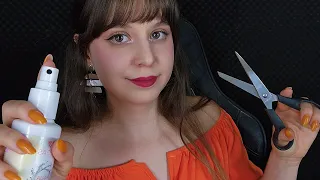 ASMR | Cortando Seu Cabelo RÁPIDO MAS Você Pode Fechar Os Olhos