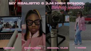 MY REALISTIC 6AM HIGHSCHOOL MORNING ROUTINE + SCHOOL VLOG | grwm, pictures, chitchat, + more | ASOKO