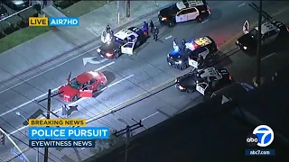 FULL CHASE: Police chase Dodge Challenger on Los Angeles streets