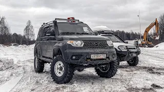 Зимний Offroad УАЗ Патриот V8 3UZ-FE 300 ЛС Ford Transit на Лапах и 38 Трипоторах